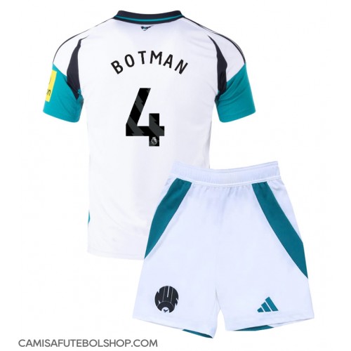 Camisa de time de futebol Newcastle United Sven Botman #4 Replicas 3º Equipamento Infantil 2024-25 Manga Curta (+ Calças curtas)